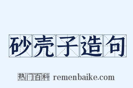 砂壳子造句是什么意思的图片